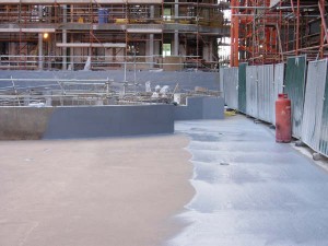 4 Waterproofing to deck and upstands of water feature